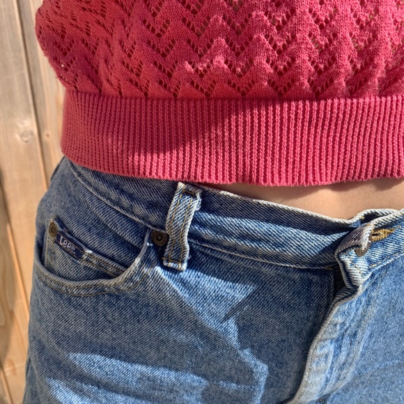 🌿 Vintage Knit Puff Sleeve Pink Cottage Top 🌿 - Picture 5 of 5